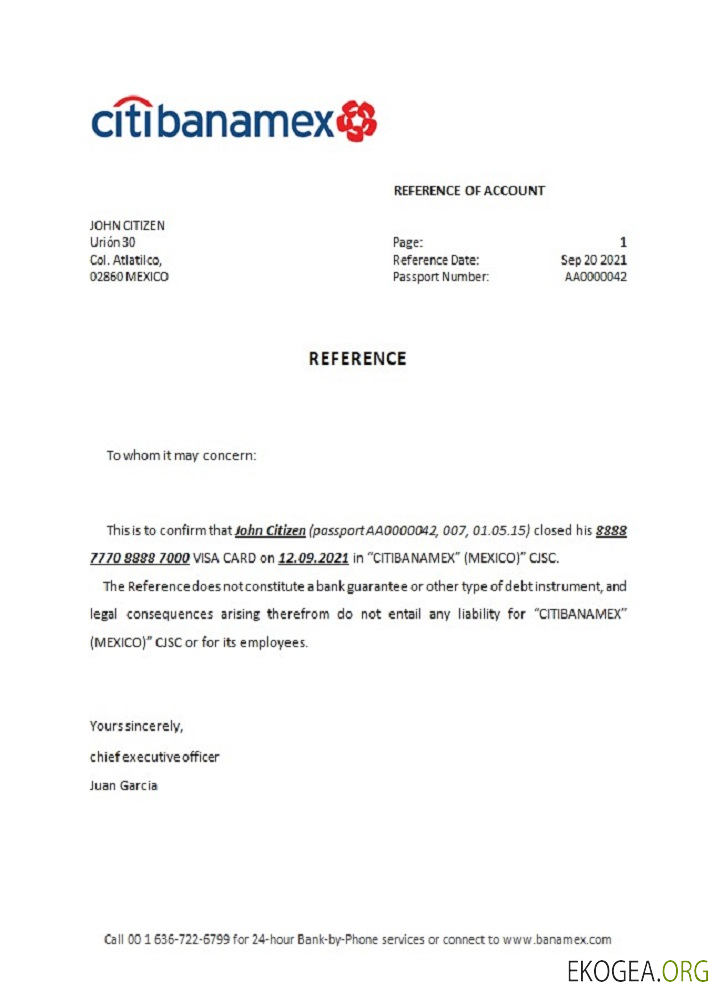 Référence Mexico , Citibanamex bank , closure